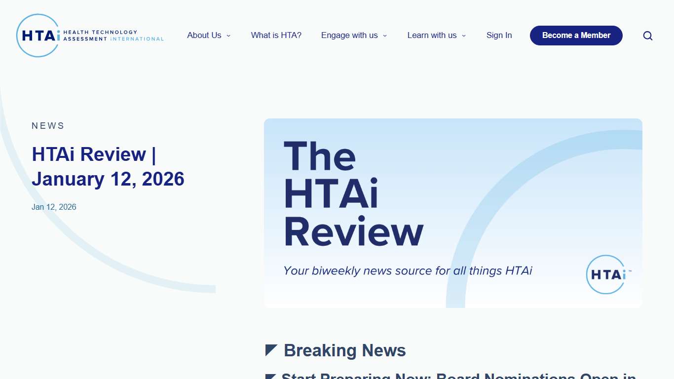 HTAi Review | January 12, 2026 – HTAi